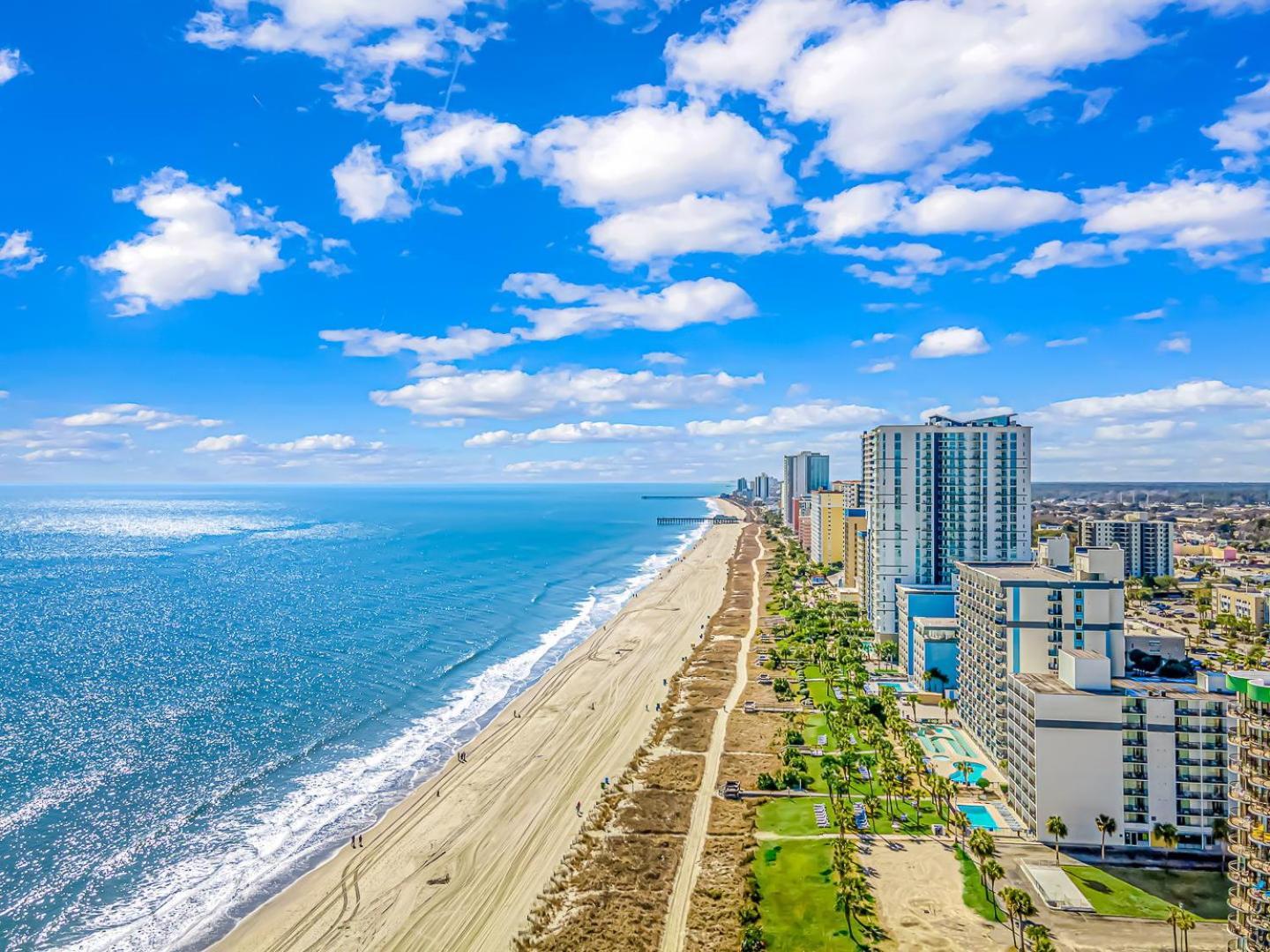 Ocean View Double Suite! Sleeps 4 Meridian Plaza 705 マートルビーチ エクステリア 写真