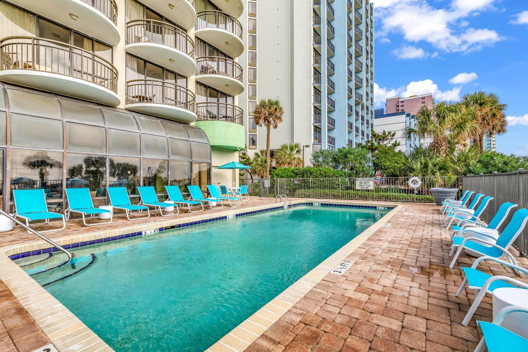 Ocean View Double Suite! Sleeps 4 Meridian Plaza 705 マートルビーチ エクステリア 写真